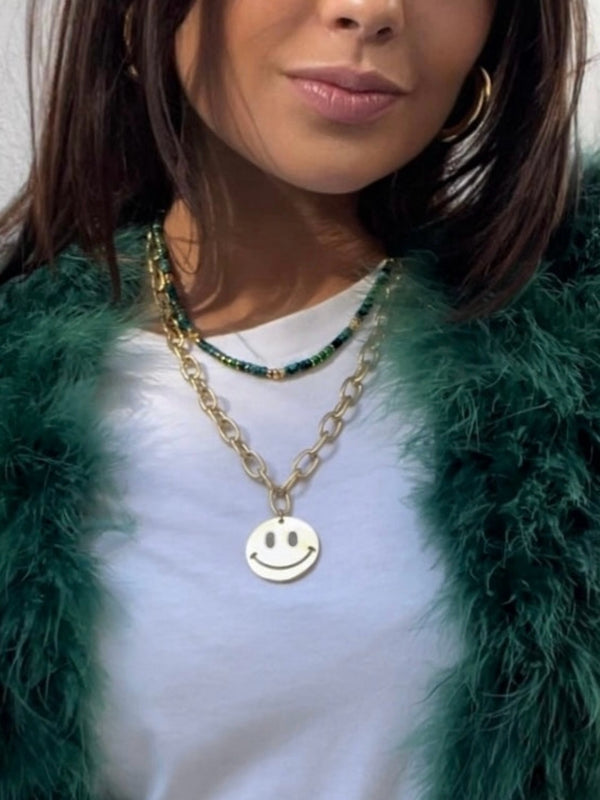 Natural Stones Necklace Green