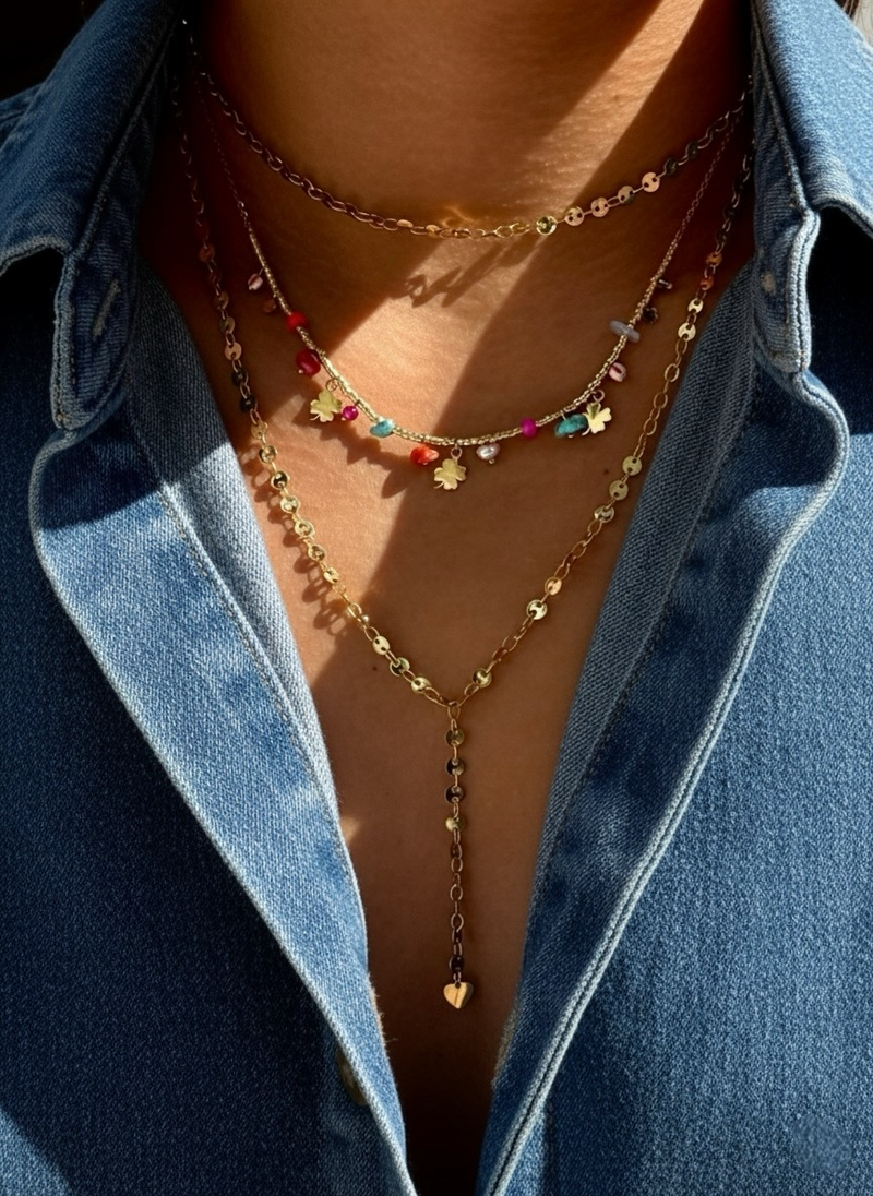 Golden Disc Necklace