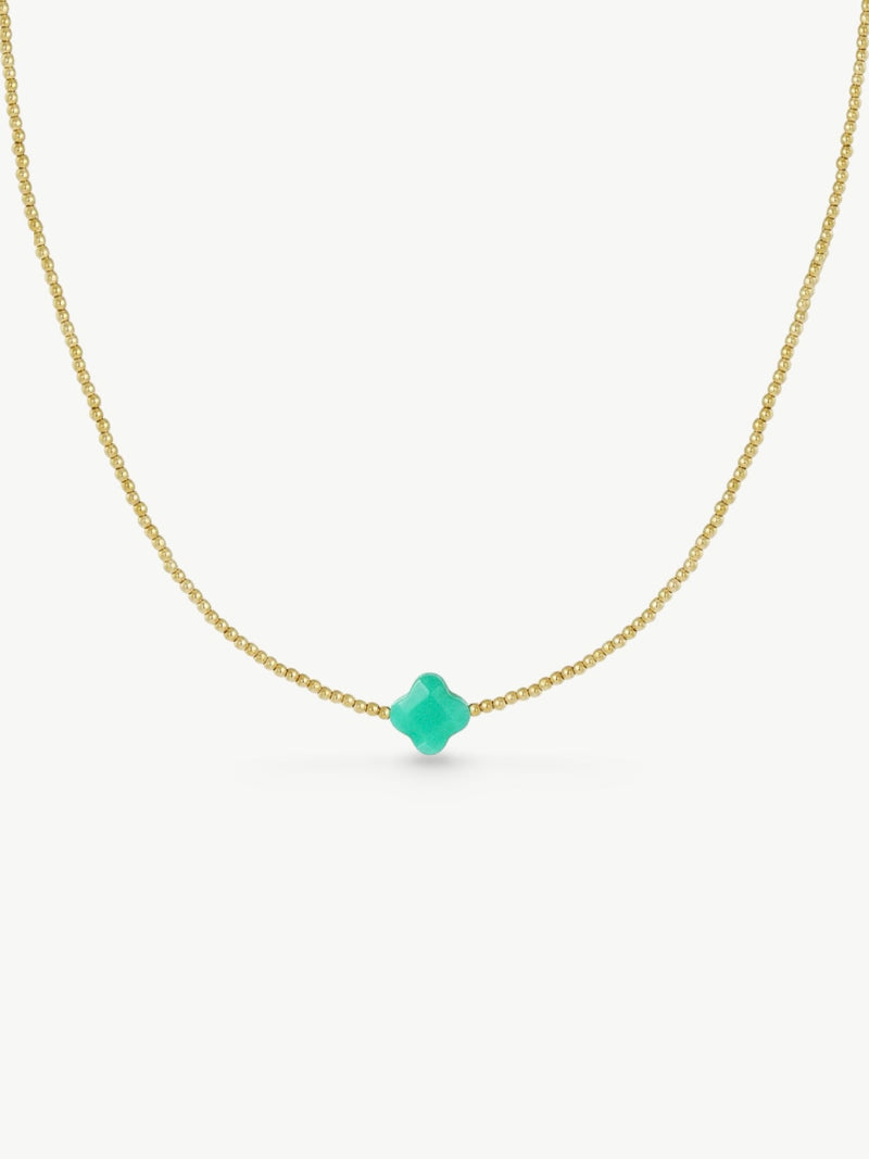 Green Aventurine Clover Necklace