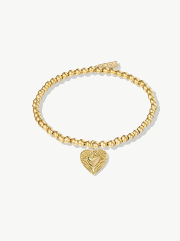 Fine Heart Bubbel Bracelet 4mm