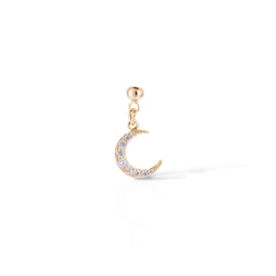 Dangling Moon Stud Earring