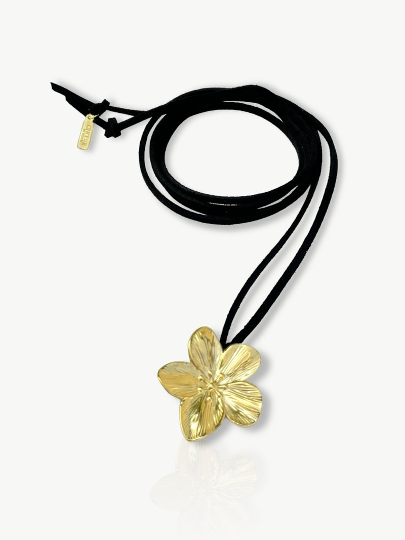 Rihanna Flower Cord Necklace