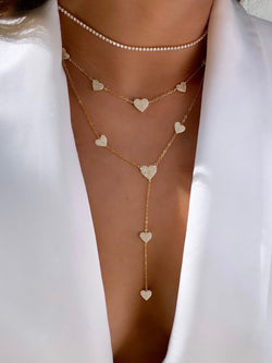 Luxury Heart Necklace Gold