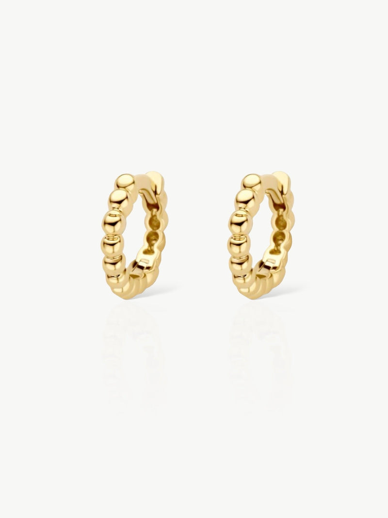 Golden Balls Hoop Earrings