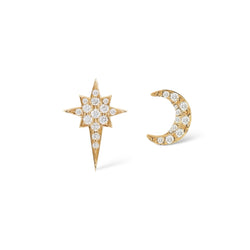 Star and Moon Earrings