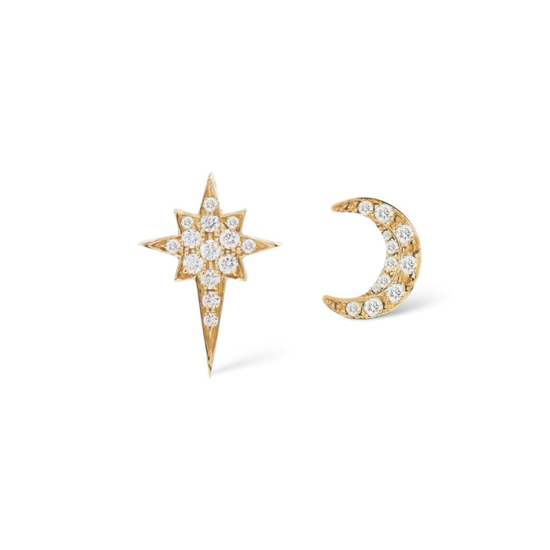 Star and Moon Earrings