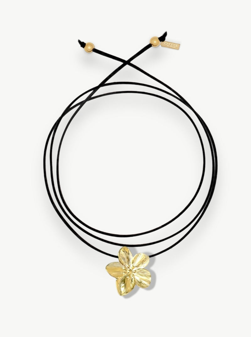 Rihanna Flower Cord Necklace
