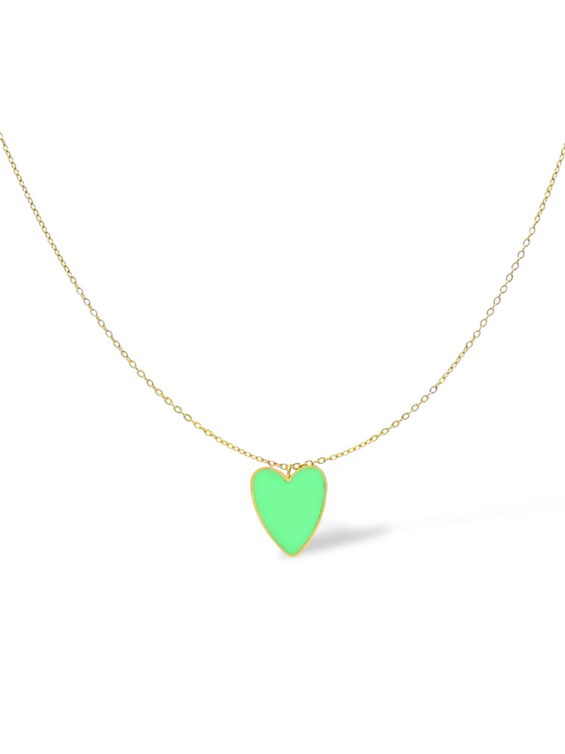 Loving Heart Necklace Green