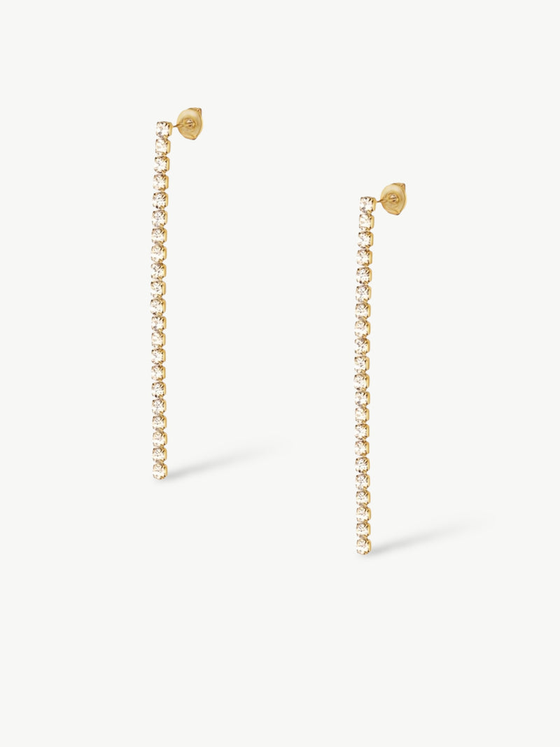 Tennis earrings gold 