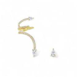 Diamond Snake Climber Earring Set