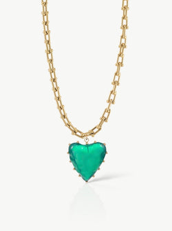 Luxurious Green Heart Necklace