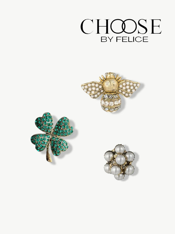 Vintage Broche Set Clover