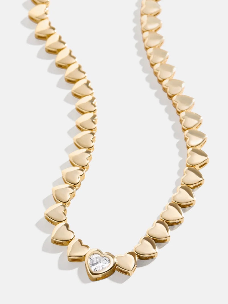 Eternal Love Tennis Necklace Gold