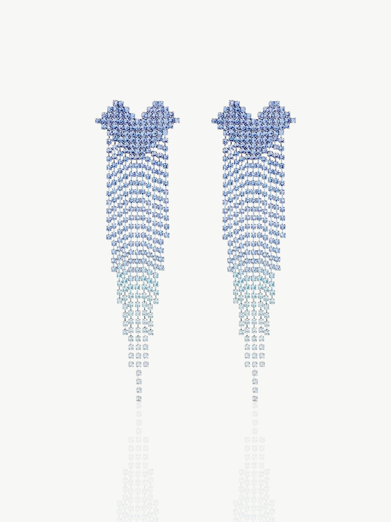 Waterfall Love Earrings Blue