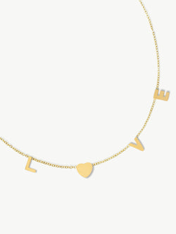 Love necklace|gift for girlfriend|love necklace gold|love letter necklace gold|gold necklace with love letters is the perfect gift for girlfriend