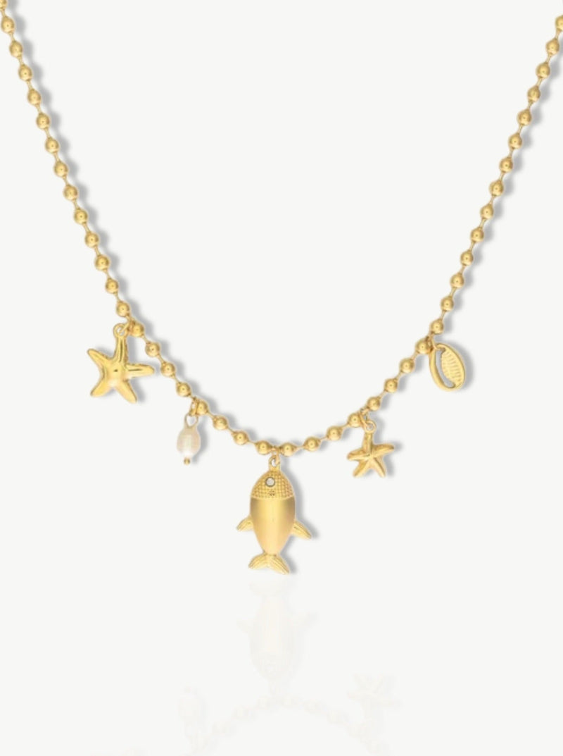 Shells & Fish Charm Necklace