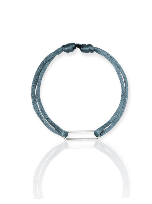 Oval Satin Bracelet Blue