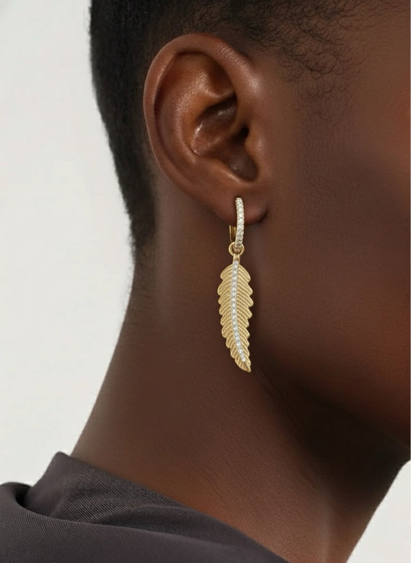 Leaf earrings- leaf shaped earrings - beautiful earrings for woman 