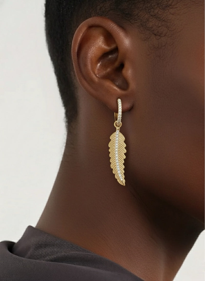 Leaf earrings- leaf shaped earrings - beautiful earrings for woman 