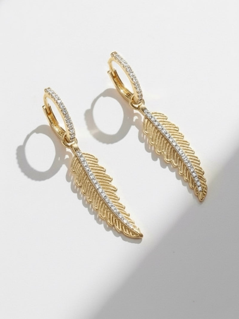 Leaf shaped earrings
