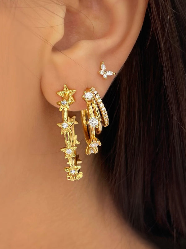 Leuke oorbellen met steentjes 