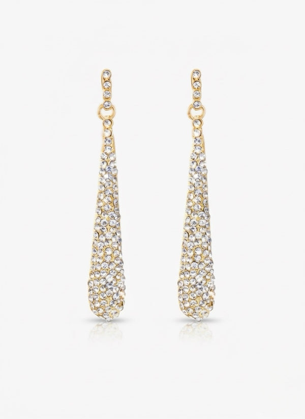 Long teardrop party earrings