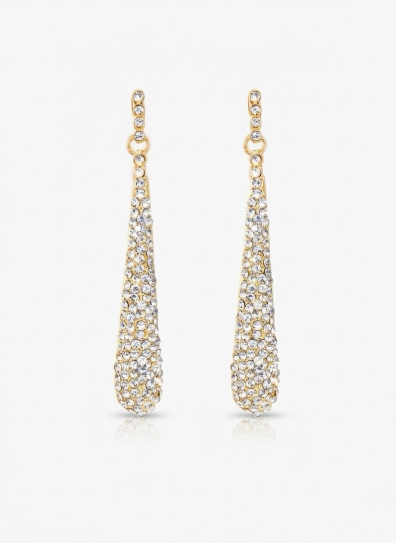 Long teardrop party earrings