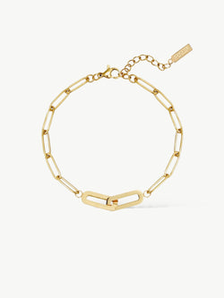 schakel armband|stainless steel armband|closed forever bracelet gold|