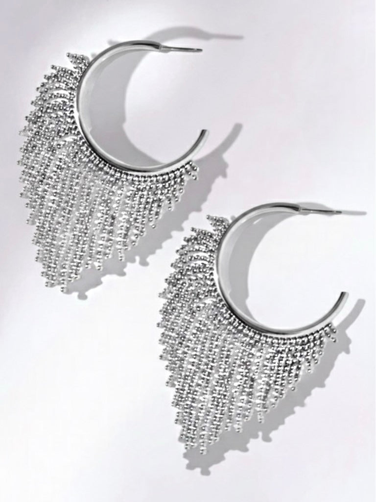 Silver hoop earrings  |Cowboy Carter earrings| hoop earrings silver | statement earrings silver 