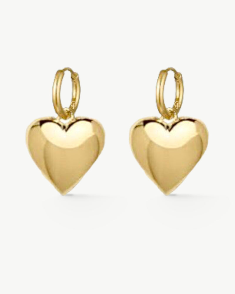 big heart earrings gold|heart earrings gold|hart oorbellen |grote hart oorbellen goudkleur|leuke hrat oorbellen|oorbellen met hart