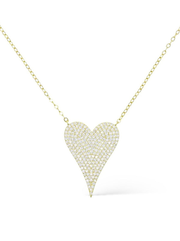 big heart necklace gold|necklace with heart charm -Choose by Felice|necklace with big heart|hart necklace gold