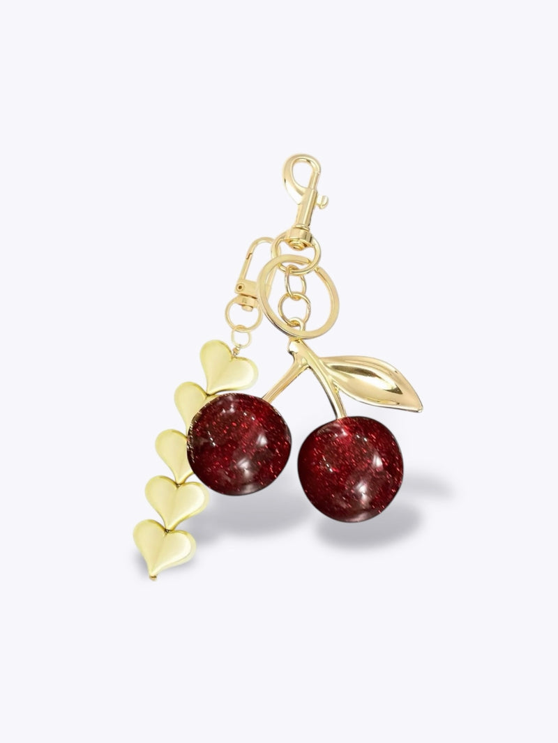 cherry bag charm | bag charm cherries|bag charm jewelry