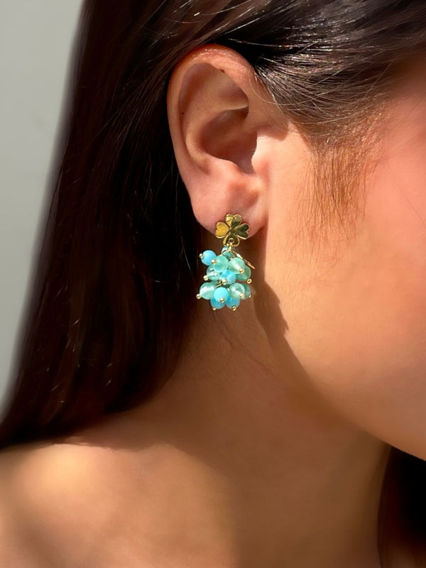 lucky clover earrings Choose by Felice|clover earrings by felice|clover earrings choose by felice|turquoise earrings 