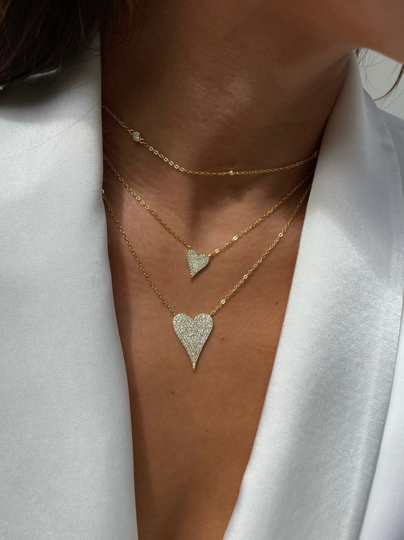 Loving Heart Necklace Pavé
