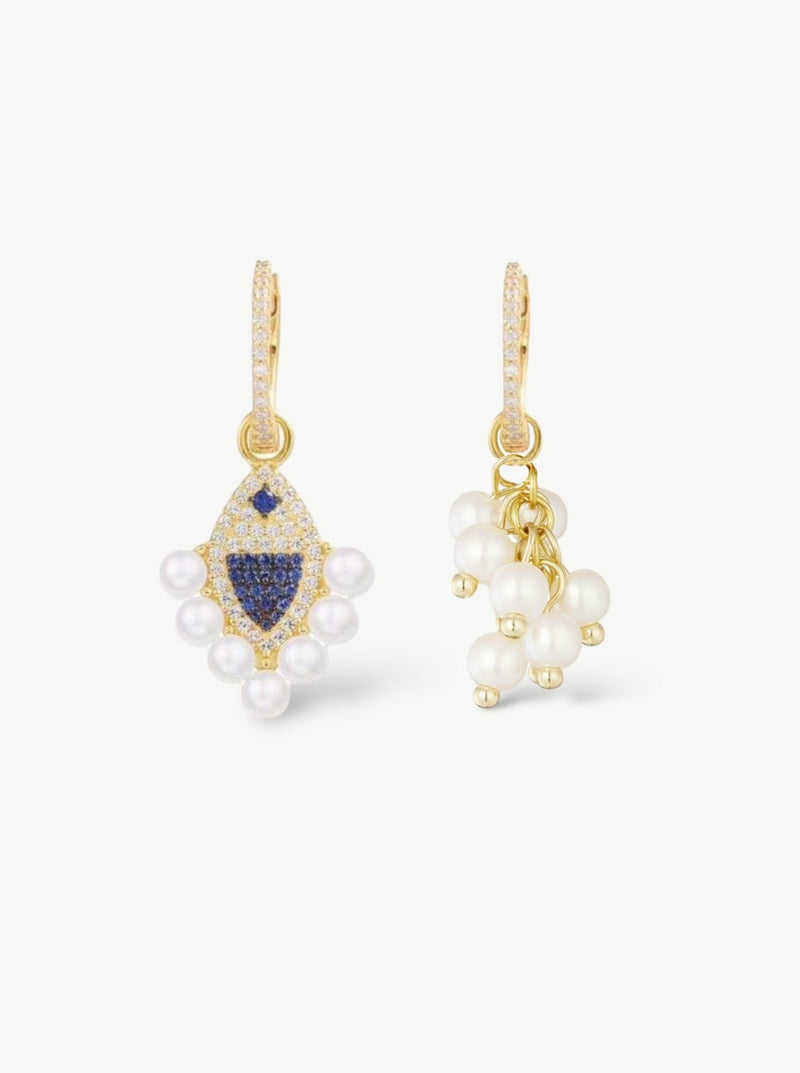 fish & Pearl earrings| summer earrings| pearl and fish earrings| marine earrings