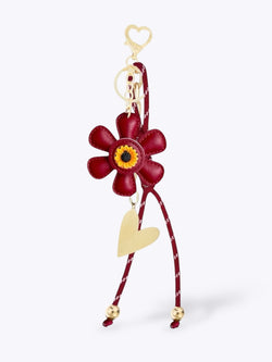 flower bag charm | bag charm flower | burgundy bag charm | bag charm burgundy