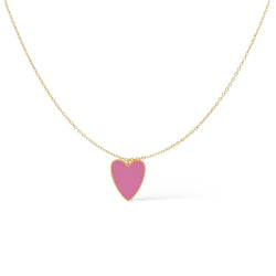 Loving Heart Necklace Pink
