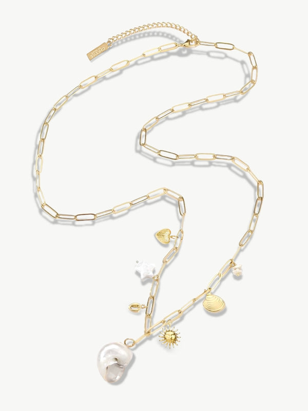 lange damesketting -lange damesketting met schelpen