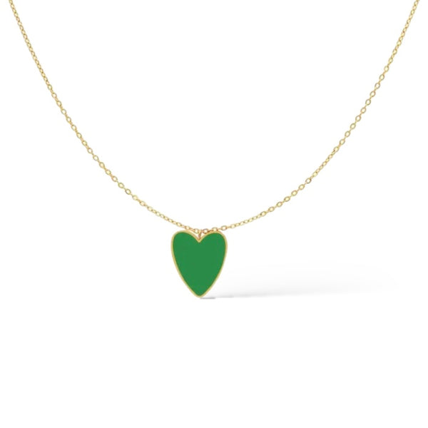 Loving Heart Necklace Green