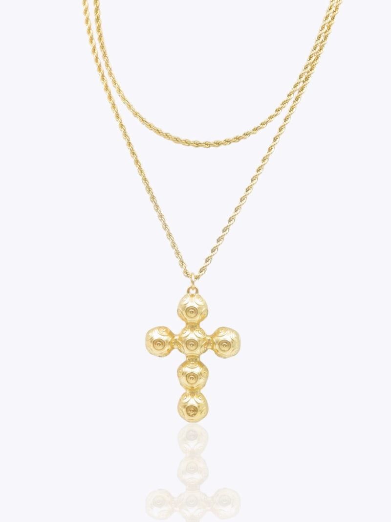 necklace with cross gold