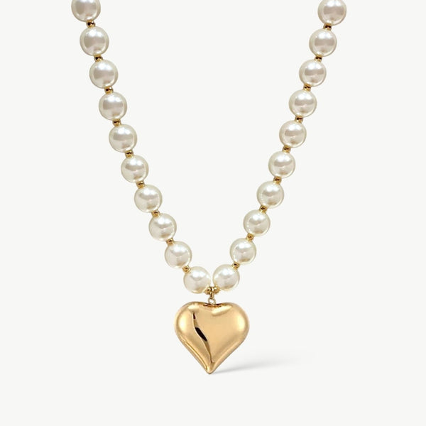 Mikimoto pearl silver heart - Gem