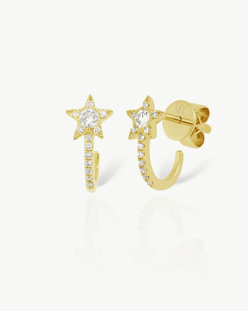 fine star ear stud diamonds-ster oorbellen goud-hippe sieraden online met gratis verzenden vind je bij choosebyfelice