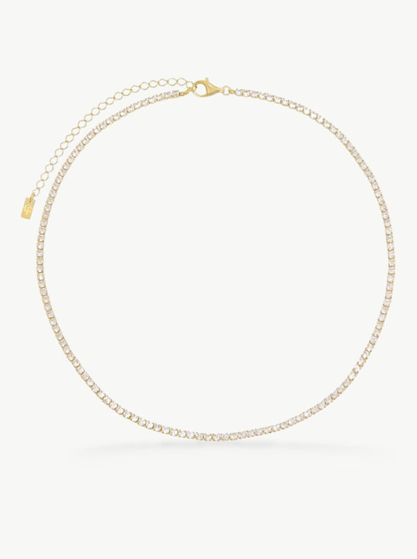 tennis necklace 2mm| 2 mm tennis necklace| tennis necklace gold