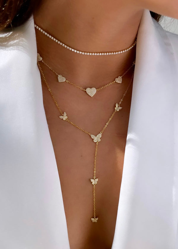 Luxury Heart Necklace Gold