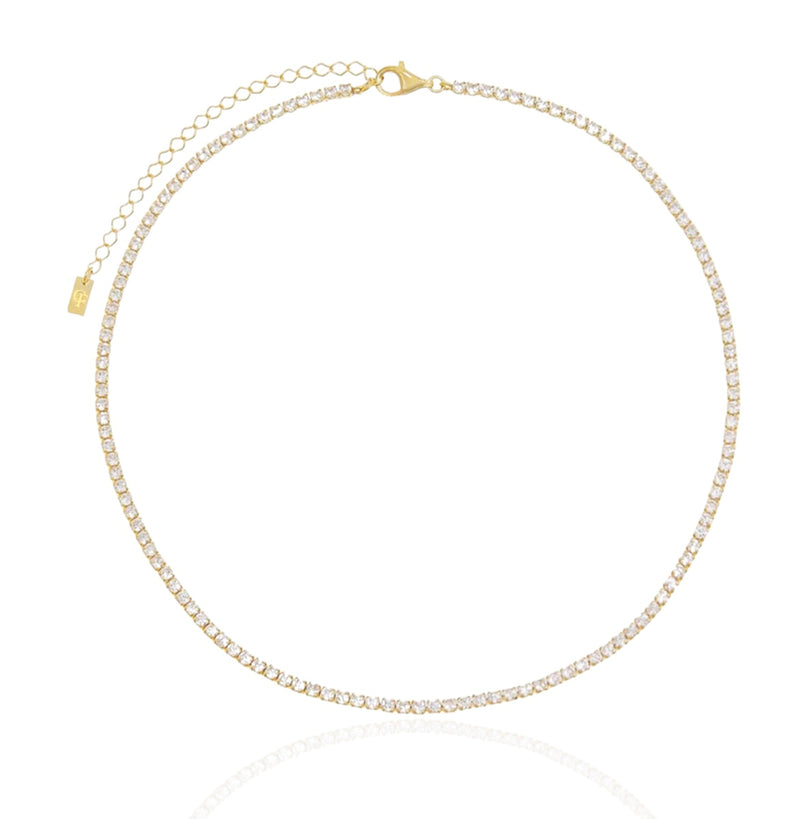 tennis necklace gold|golden tennis necklace|Tilly tennis necklace|tennis ketting|tennis necklace diamond|