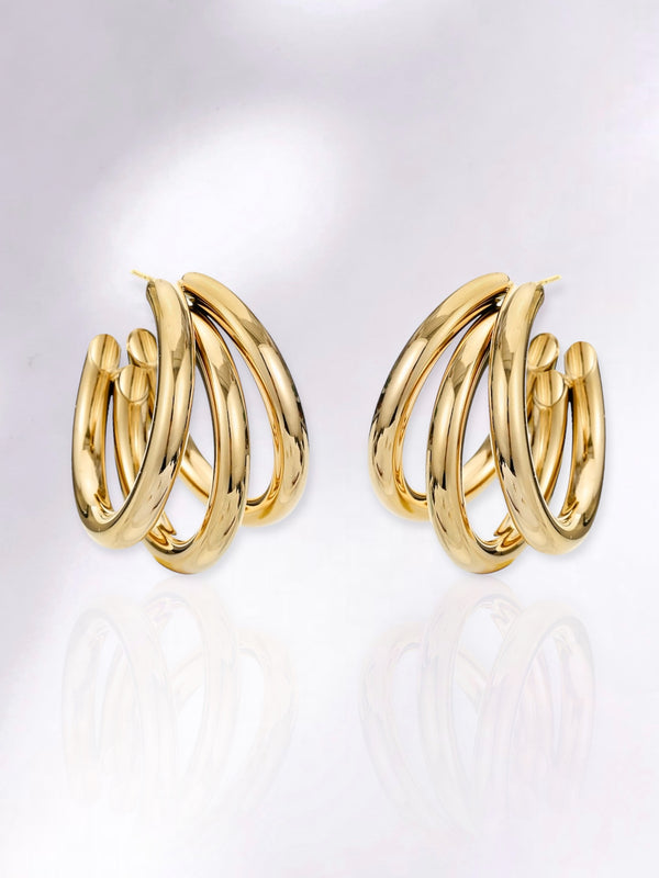 Gold Bold Ear Stud Chloe-hippe sieraden-fashion jewelry-sieraden queen of jetlags-sieraden goud of zilver-bijou-sieraden zonder nikkel-waar sieraden kopen-welke sieraden draagt Monica geuze-jewelry online-welke sieraden zijn nu in de mode-welke sieraden verkleuren niet-sieraden cadeau-fashion jewelry online-swarovski