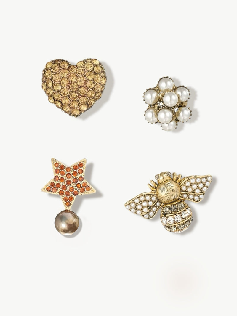 vintage broche set bee| broche met bijtje