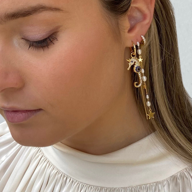 seahorse earring-oorbellen met zeepaardje-sieraden kopen online