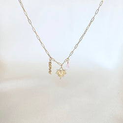Gold Necklace Love Heart
