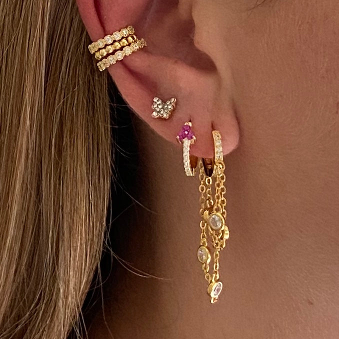 earring small pink stones||hippe sieraden|fashion jewelry|gold earrings|sieraden webshop|sieraden goedkoop|my jewellery|originele sieraden